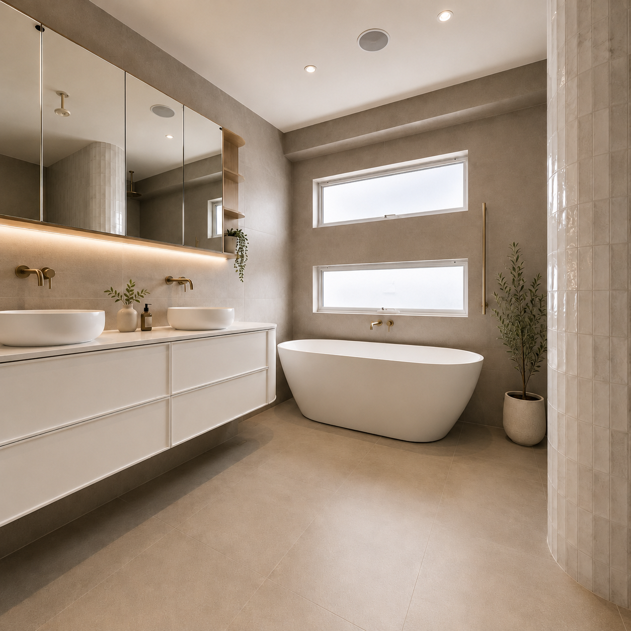 Finished luxury residential builders clean