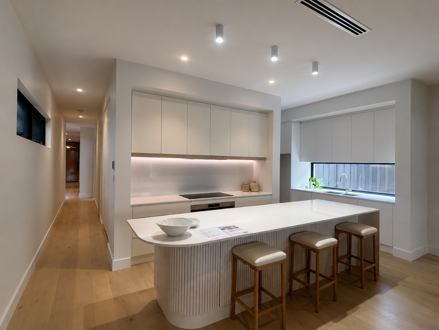 Bright finished residential space, precision construction clean