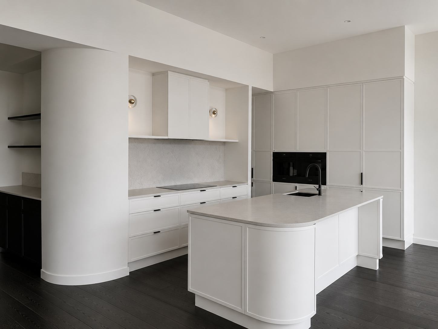 Pristine finished kitchen, final-delivery clean